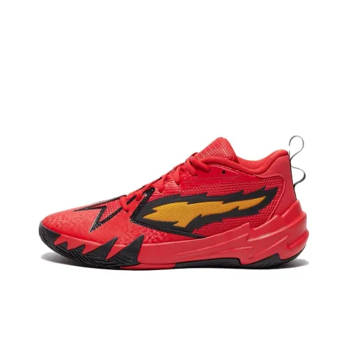 PUMA Scoot Баскетбольные кроссовки MID Топ Красный Желтый Черный Мужской