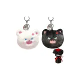 Комплект для пары - Черный чехол для наушников + Белый чехол для наушников (одна пара) + Маленький стиль Chanel с розовым букетом