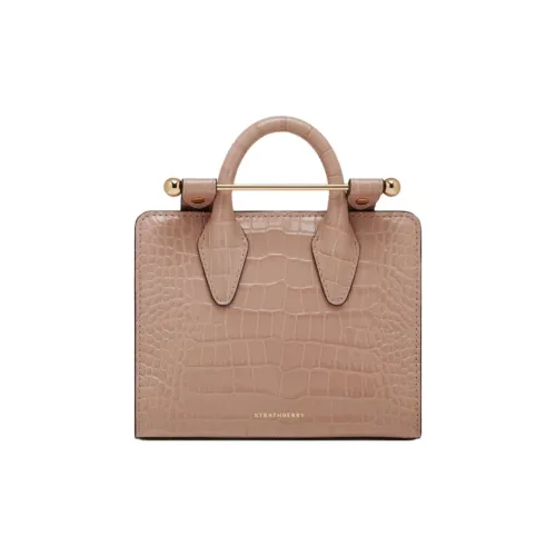 Strathberry Телячья кожа Сумка через плечо Сумка Мини Женская Розовый цвет пиона