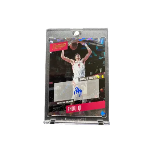 Панини Zhou Qi Баскетбольная карта Подписанная карта Карта "Новые звезды" Карта команды Rockets Карта Access Спортивные карты 1 шт