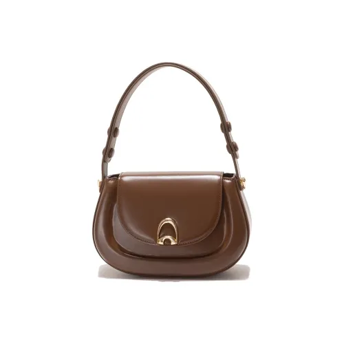 GXFMOD Натуральная кожа сумка через плечо стандартная женская черный карамель