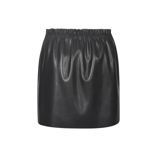 PHILOSOPHY DI LORENZO SERAFINI Кожаные короткие юбки Женские Черный