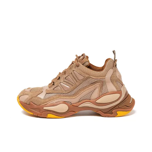 Sandro MID Топ Толстая подошва Кроссовки Женские CAMEL