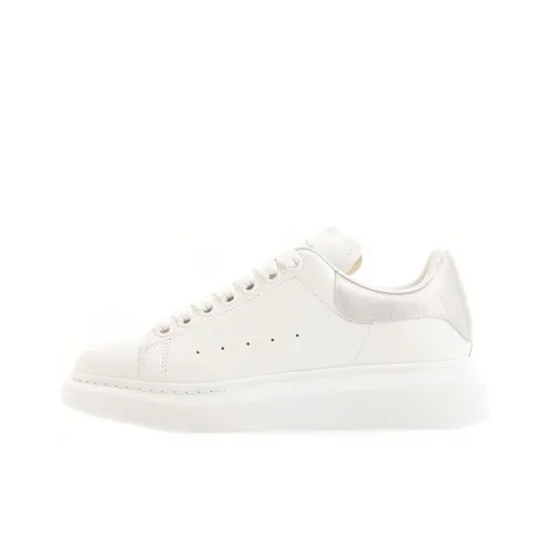 Alexander McQueen Oversized Sneaker Low Топ Кроссовки для скейтбординга Женские Белые Серебряные