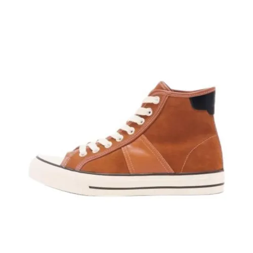 Sandro High Топ Кеды Мужской CAMEL