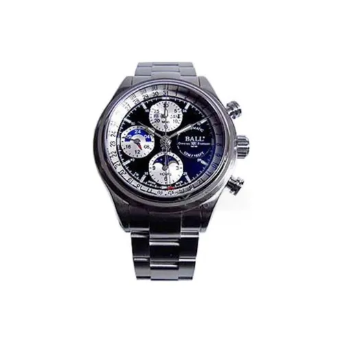 Шар Автоматический Механический Механизм Мужские Часы Часы 43 мм Черный Циферблат Корпус из Нержавеющей Стали Ремешок из Нержавеющей Стали