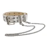 Белый ремень + цепочка