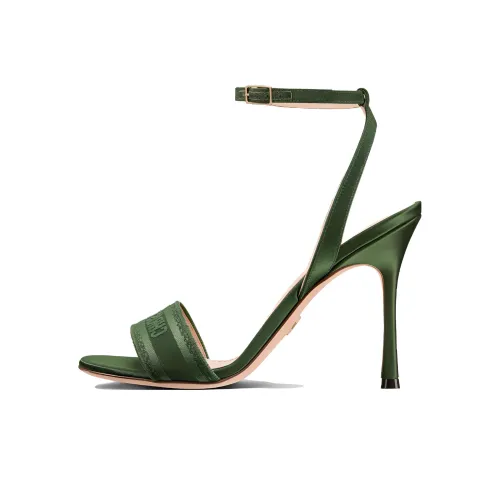 DIOR Dway One Ремешок Сандалии 10 см Женские Зеленые