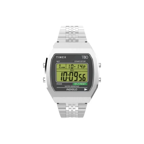 TIMEX Наручные часы Кварцевый механизм Ремешок из нержавеющей стали 36 мм Серый циферблат Женские часы