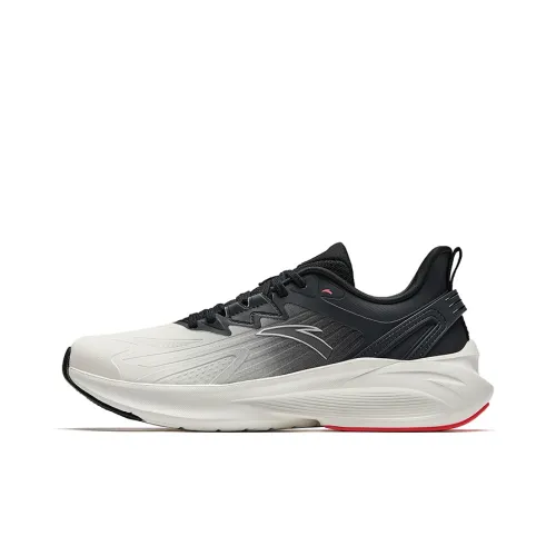 Anta Stinger 5 Slip-resistant Abrasion-resistant Low Top Casual Running Shoes Men's White Black Анта Stinger 5 Противоскользящий Устойчивый к истиранию Низкий Топ Повседневные Беговые Кроссовки Мужские Белый Черный