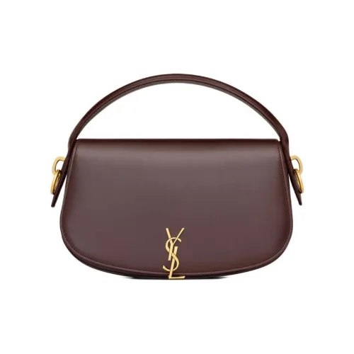 SAINT LAURENT Сумка через плечо из коровьей кожи женская виноградная