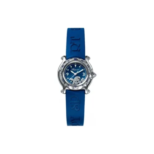 CHOPARD Happy Fish Collection Кварцевый механизм Женские часы 26 мм Синий циферблат Корпус из нержавеющей стали Резиновый ремешок