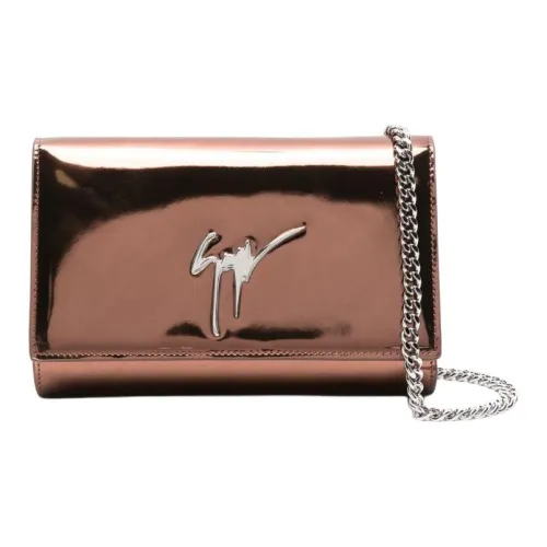 Giuseppe Zanotti GZ Телячья кожа с лакированной кожей клатч унисекс медный