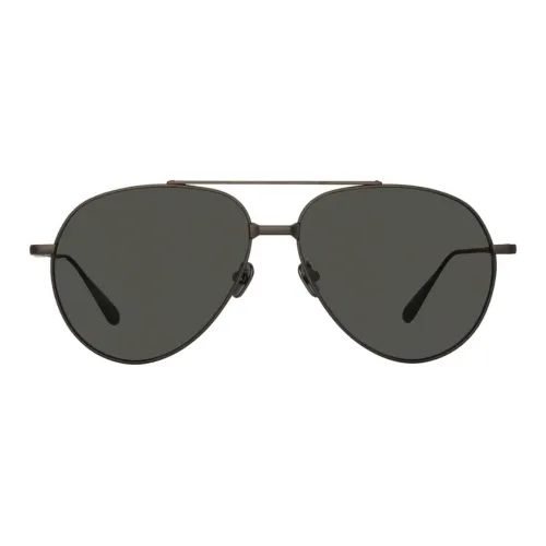 Linda Farrow Титан Aviator Солнцезащитные очки Унисекс Черный