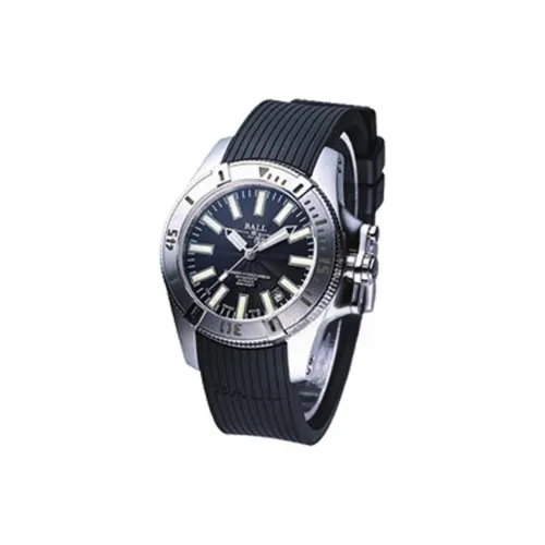 Шар Автоматический Механический Механизм Мужские Часы Часы 40 мм Черный Циферблат Корпус из Нержавеющей Стали Резиновый Ремешок