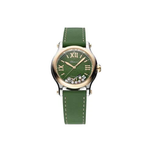 Chopard Автоматический механический механизм Женские часы Happy Sport Collection, 36 мм, зеленый