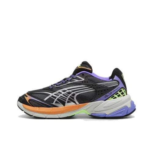 PUMA Velophasis Slip-resistant Abrasion-resistant Low Top Casual Running Shoes Unisex Black Silver PUMA Velophasis Противоскользящий Устойчивый к истиранию Низкий Топ Повседневные Беговые Кроссовки Унисекс Черный Серебристый