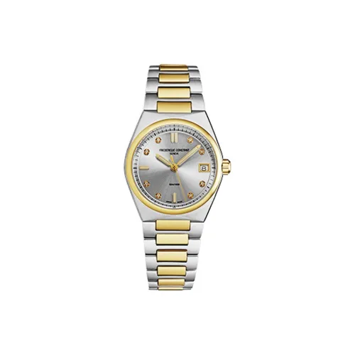 Frederique Constant Кварцевый механизм Женские часы 31 мм Серебристый циферблат Корпус из нержавеющей стали Ремешок из нержавеющей стали