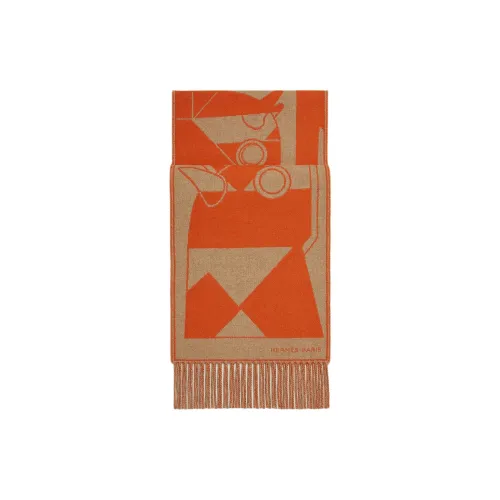 HERMES Вязаные шарфы Мужской Коричневый