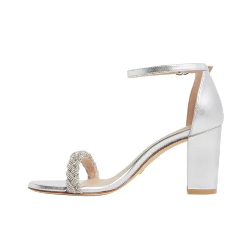 Stuart Weitzman SW NEARLYNUDE One Ремешок Сандалии 8 см Женские Серебристые