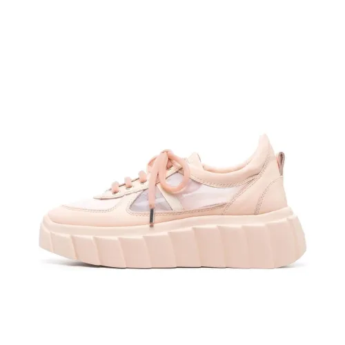 AGL Устойчивые к истиранию низкие кроссовки для скейтбординга женские светло-розовые