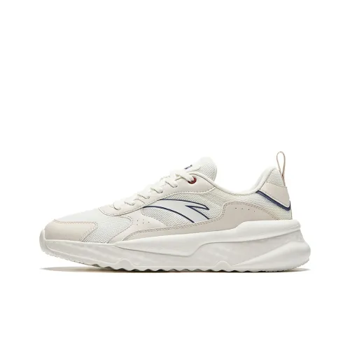 ANTA Unruly Series Slip-resistant Abrasion-resistant Shock Absorbers Low Top Casual Men's Ecru ANTA Unruly Series Противоскользящий Устойчивый к истиранию Амортизаторы Низкий Топ Повседневный Мужской Экрю