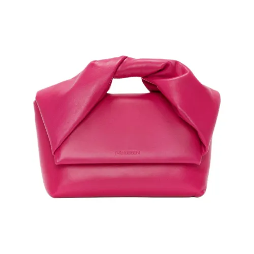 JW Anderson Full с рельефом овечья кожа сумка через плечо сумка среднего размера женская ярко-розовая