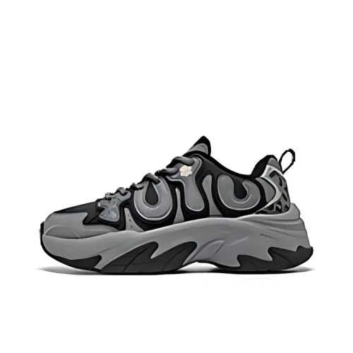 QIAODAN Водонепроницаемый увеличивающий высоту легкий низкий топ массивные кроссовки женские черные серые