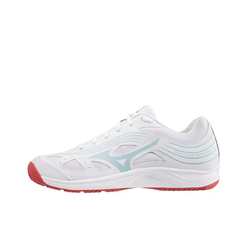 Mizuno Cyclone Speed 3 Slip-Resistant Abrasion-Resistant Breathable Low-Top Training Shoes Unisex White Blue Red Мицубо Cyclone Speed 3 Противоскользящие Устойчивые к Износу Дышащие Низкие Кроссовки для Тренировок Унисекс Белый Синий Красный