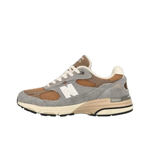 New Balance NB 993 Легкий Низкий Топ Повседневные Городские Кроссовки для Коммуникативных Беговых Унисекс Серый