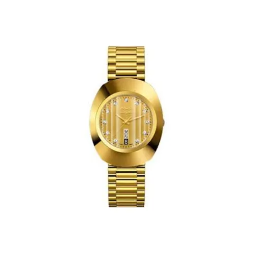 RADO Inaugural Series Кварцевый механизм Мужские часы Циферблат 35,1 мм Золото Корпус из нержавеющей стали