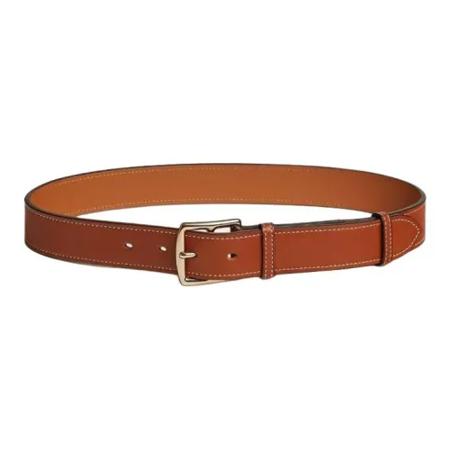 HERMES Телячья кожа Кожаные ремни Мужской Коричневый Ширина 3,2 см