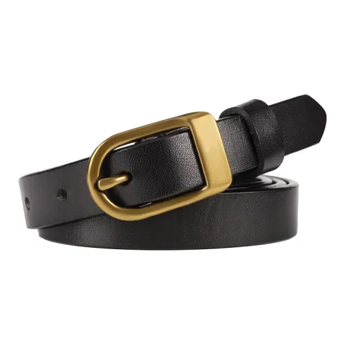 MILLIE'S Минималистичный Тонкий Ремень с Пряжкой Лицевая Коровья Кожа Ширина 1,9 см Женские