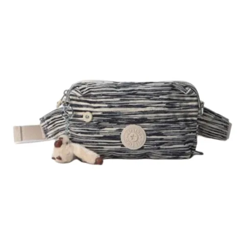 Kipling Полиамид Смешанный с Полиэстер Бананка Сумка через плечо Сумка на плечо Женская Бежевая и Черная