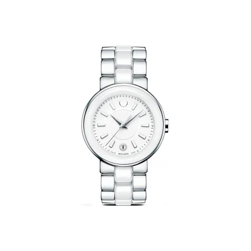 MOVADO Celine Collection Кварцевый механизм Женские часы 36 мм Белый циферблат Корпус из нержавеющей стали Ремешок из нержавеющей стали