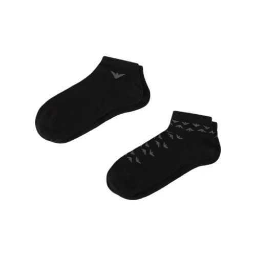 EMPORIO ARMANI Низкие носки Мужские 2 упаковки черный