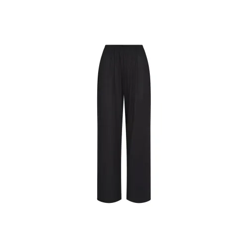 SKIMS Kim's Sleep Draped Straight Leg Pants Pajama Pants Women's Onyx Onyx SKIMS Kim's Sleep Драпированные Прямые Брюки Брюки-пижама Женские Onyx Onyx