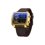 Силикон, кофейное золото (черный циферблат)