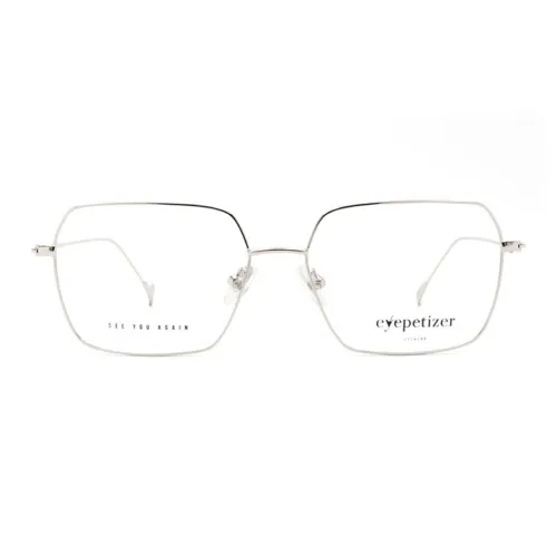 EYEPETIZER Металл Прямоугольные Оправы для очков Унисекс Серебряный