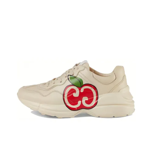 GUCCI Rhyton Low Топ Толстоподошвенные кроссовки Женские Айвори Белый