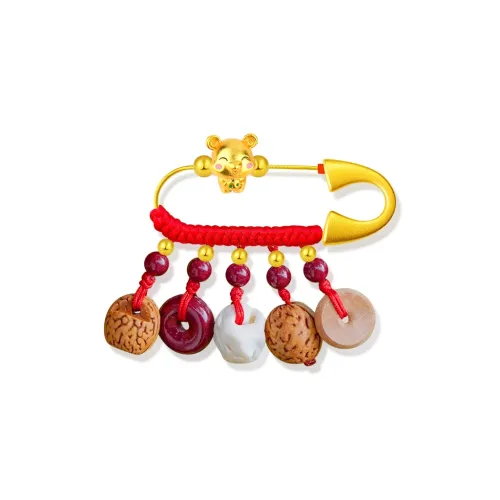 Moon Jewelry Цвет киновари Персиковое дерево Броши Унисекс