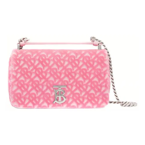 Burberry Lola Сумка Хлопок Акрил Овчина Сумка через плечо Сумка Маленькая Женская Розовая