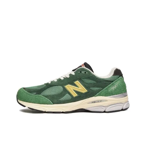 New Balance NB 990 V3 Дышащий Низкий Топ Повседневный Городской Коммутирование Беговые кроссовки Мужской Зеленый