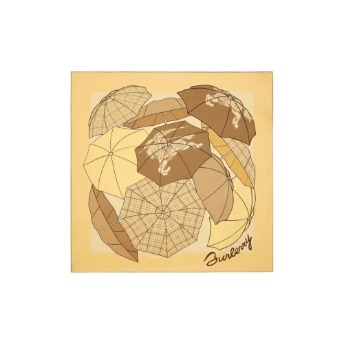 Шарфы из шелка Тутовый Burberry Унисекс Желтый