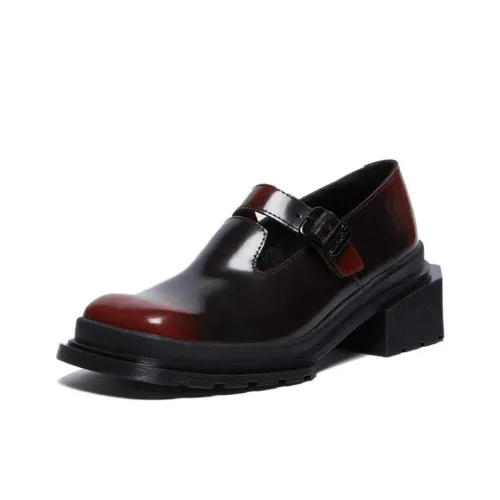 Dr.Martens Туфли Мэри Джейн с грубым каблуком 1,5 см женские черные красные