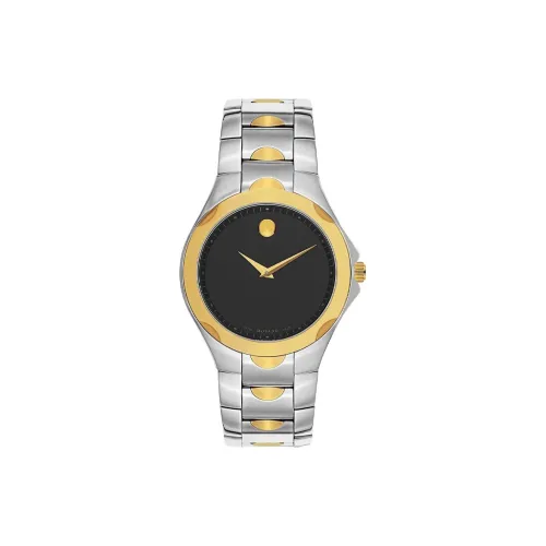 MOVADO Luno Sport Collection Кварцевый механизм Мужские часы Циферблат 40 мм Черный корпус из нержавеющей стали