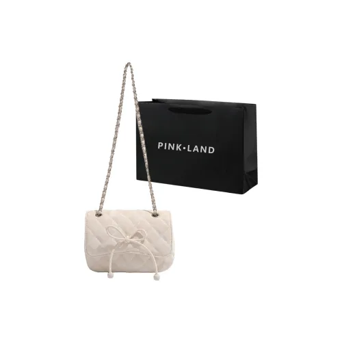 PINK·LAND ПУ (полиуретан) Сумка через плечо Женская Белая Розовая