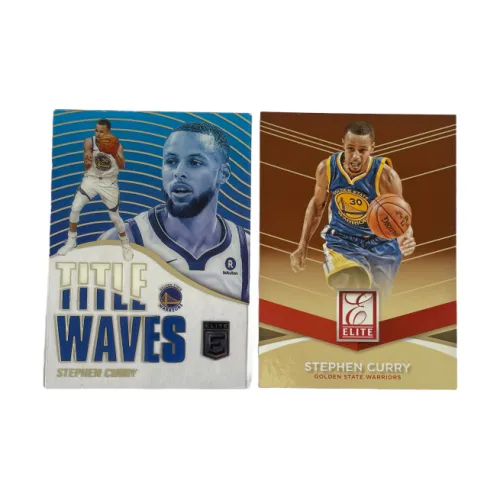 PANINI 2021 22 Elite Stephen Curry Прозрачный Фильм Особенная карта + 2015 Elite Особенная карта Звезда Карта Пройдет
