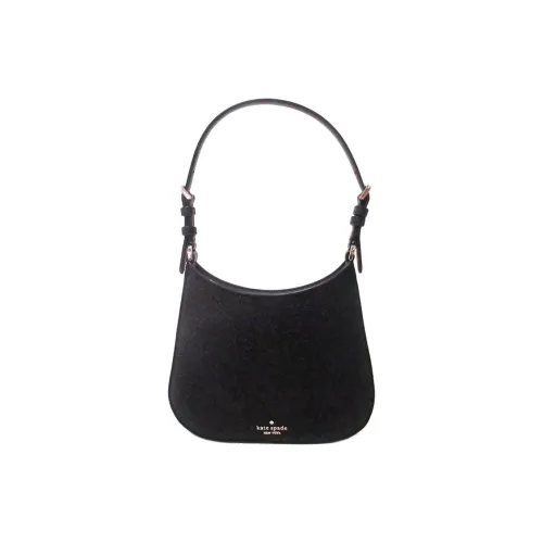 Kate Spade Блестящая Розовая Ткань Сумка на Одно Плечо Женская Черная