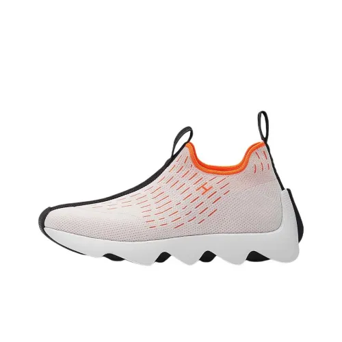 HERMES Устойчивый к истиранию Низкий Топ Повседневная обувь Женская Белая